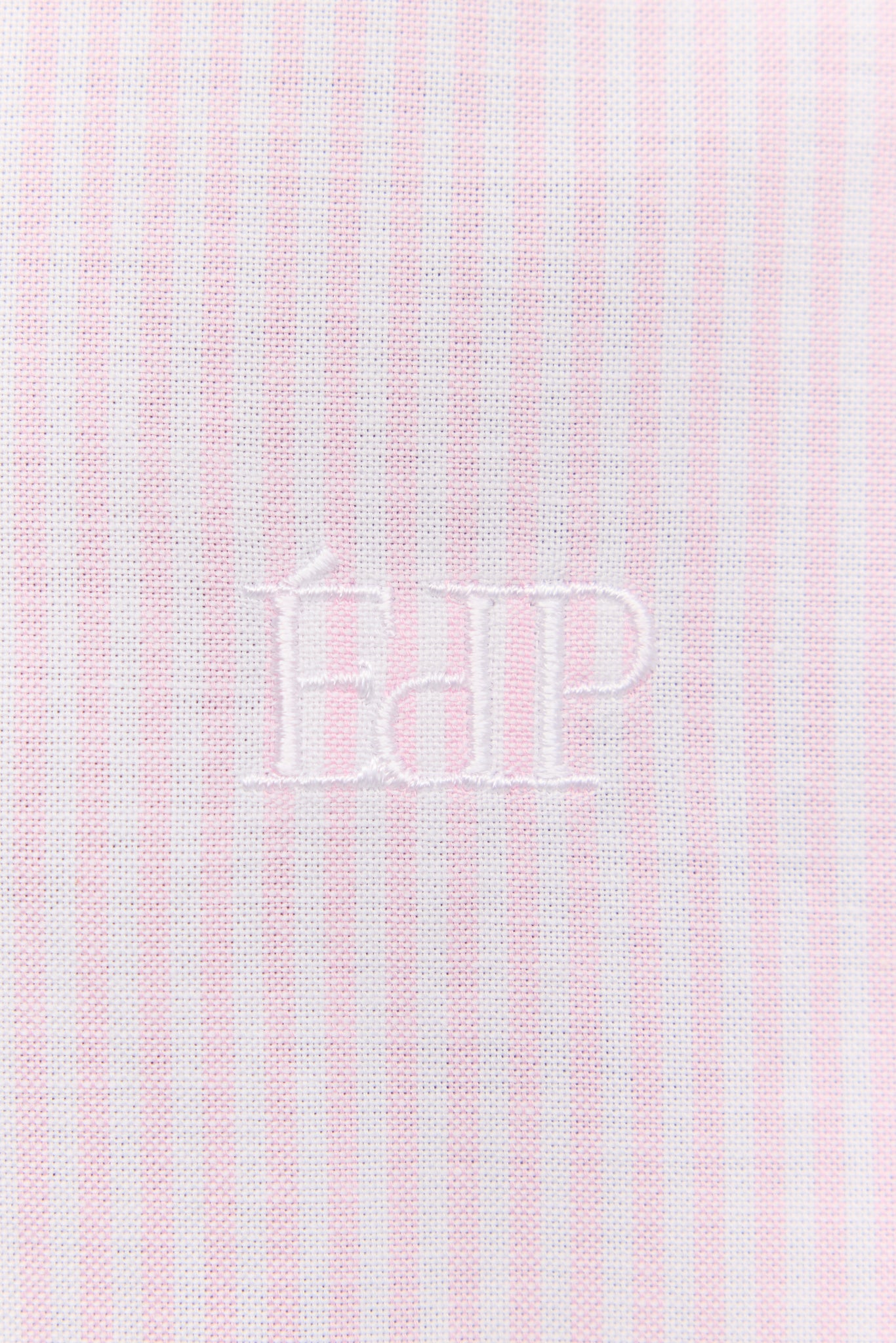 Chemise oxford à rayures roses manches longues