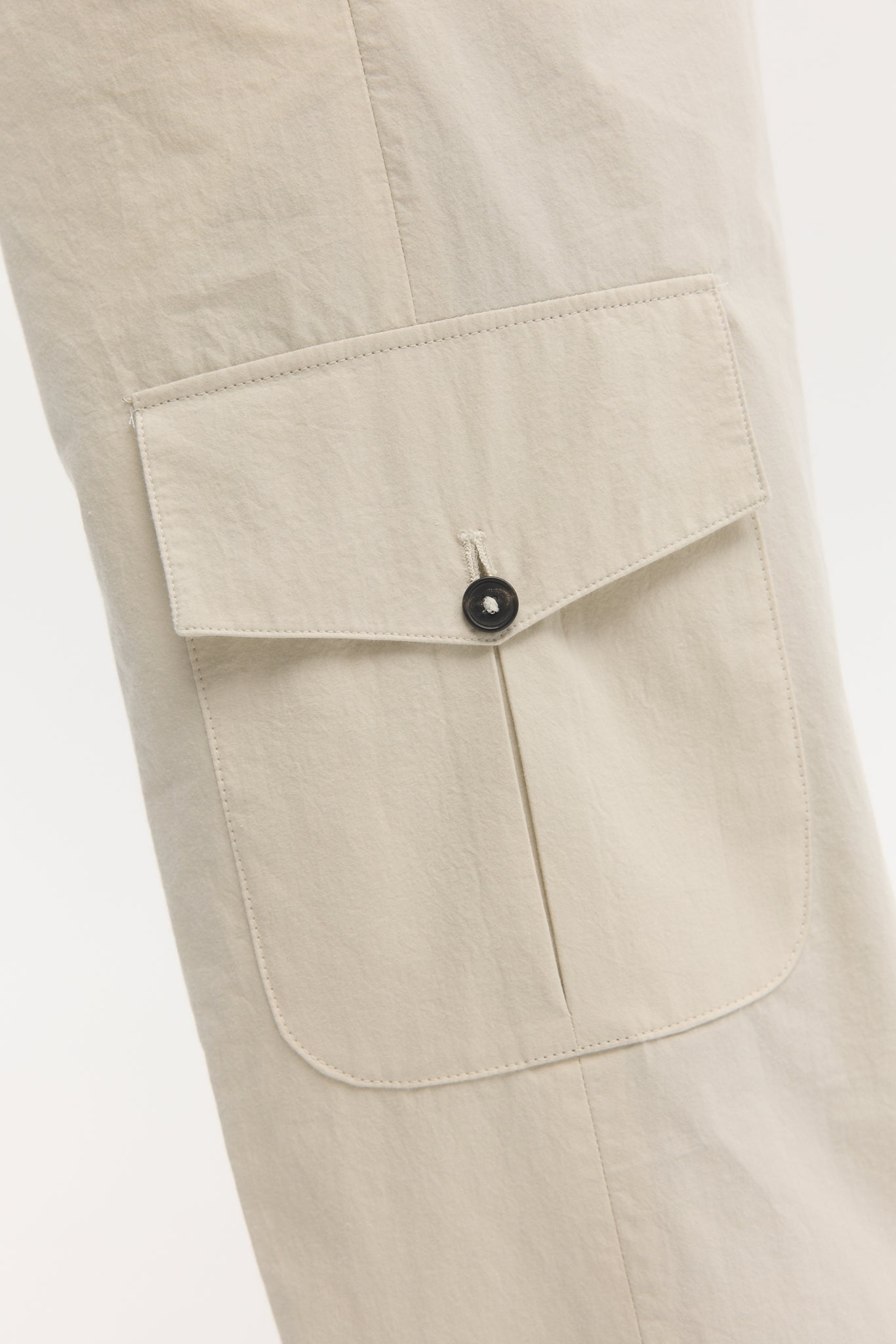 Ivory typewriter poplin cargo straight trousers