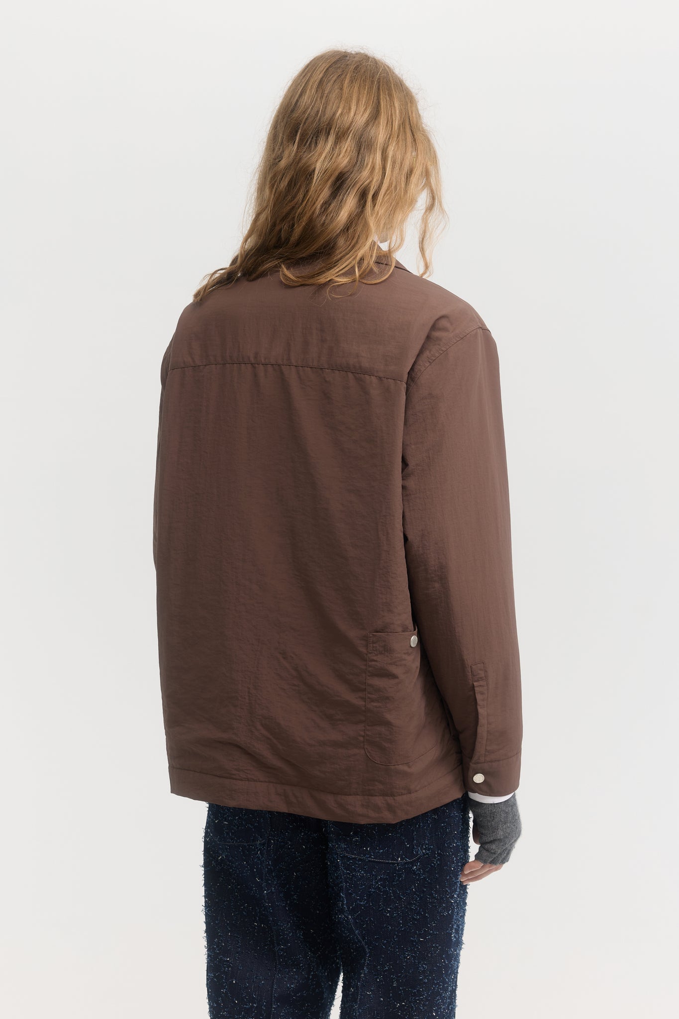 Cacao taslan taffeta technical quilted blouson