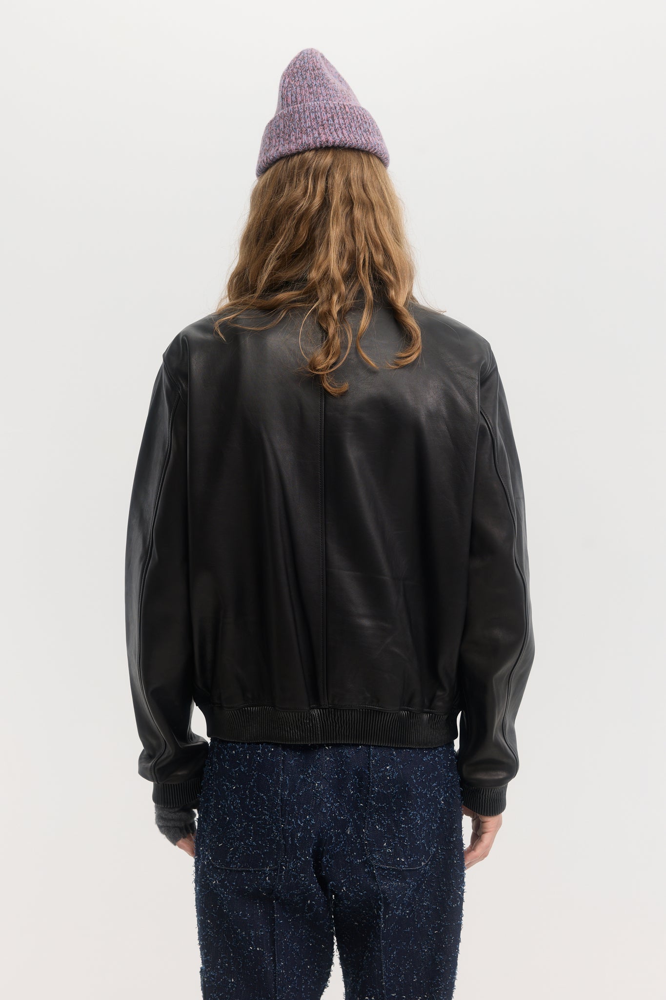 Black soft calfskin leather jacket