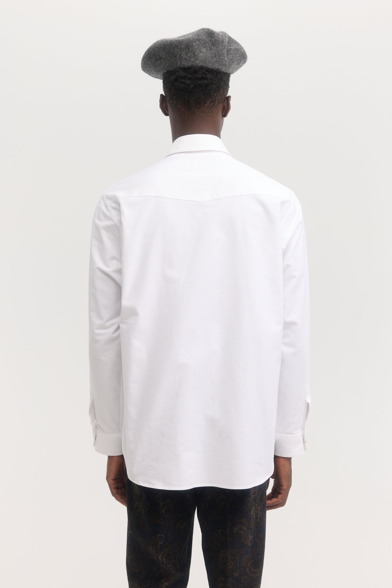 Chemise western oxford blanche