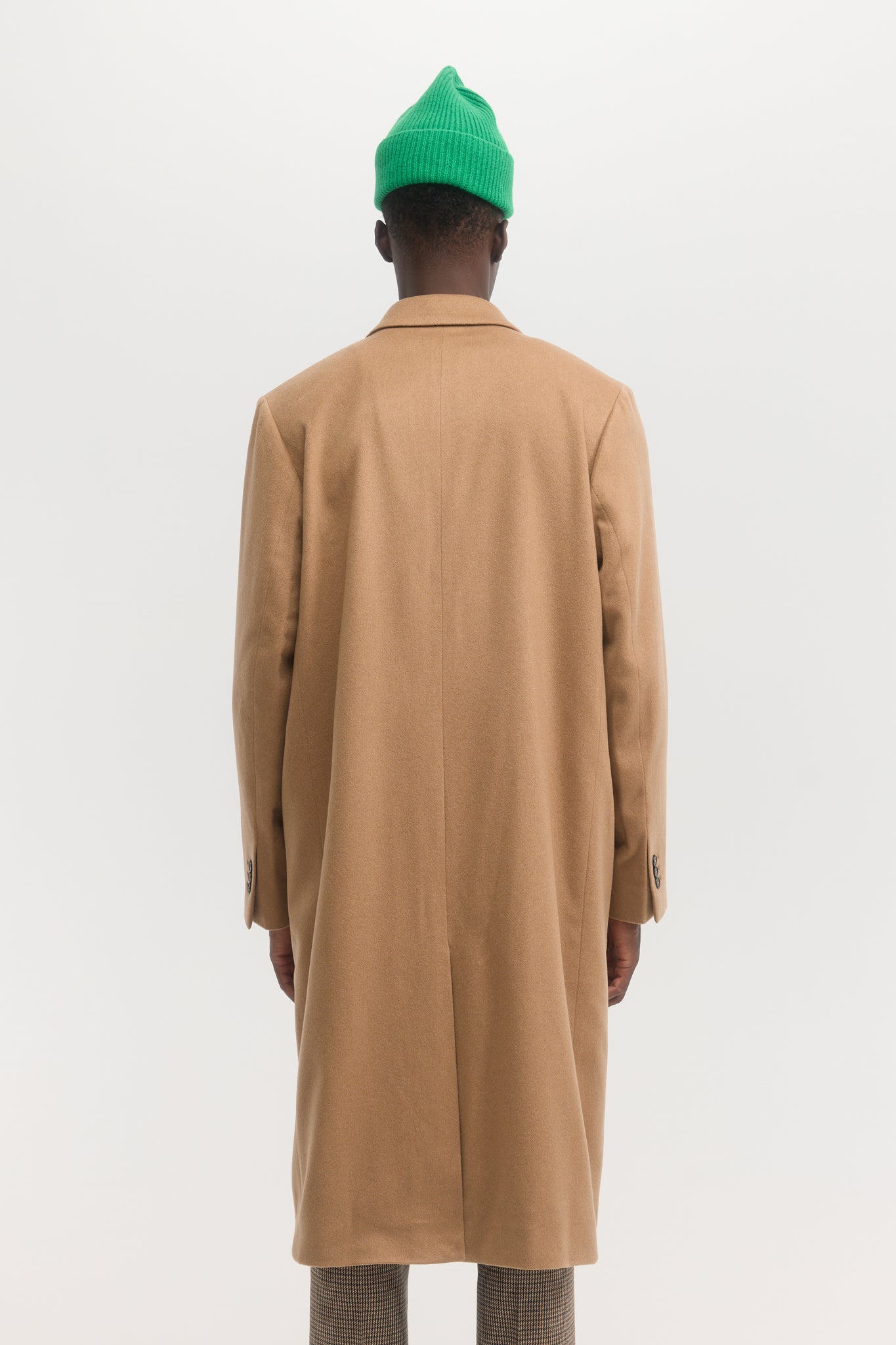 Manteau croisé en pur cachemire camel