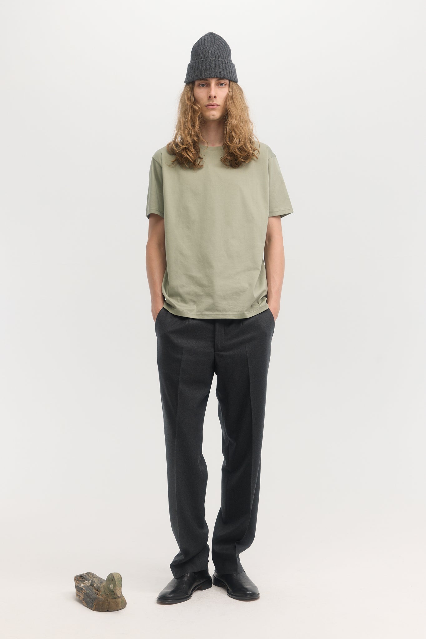 Sage mercerized organic cotton crewneck t-shirt