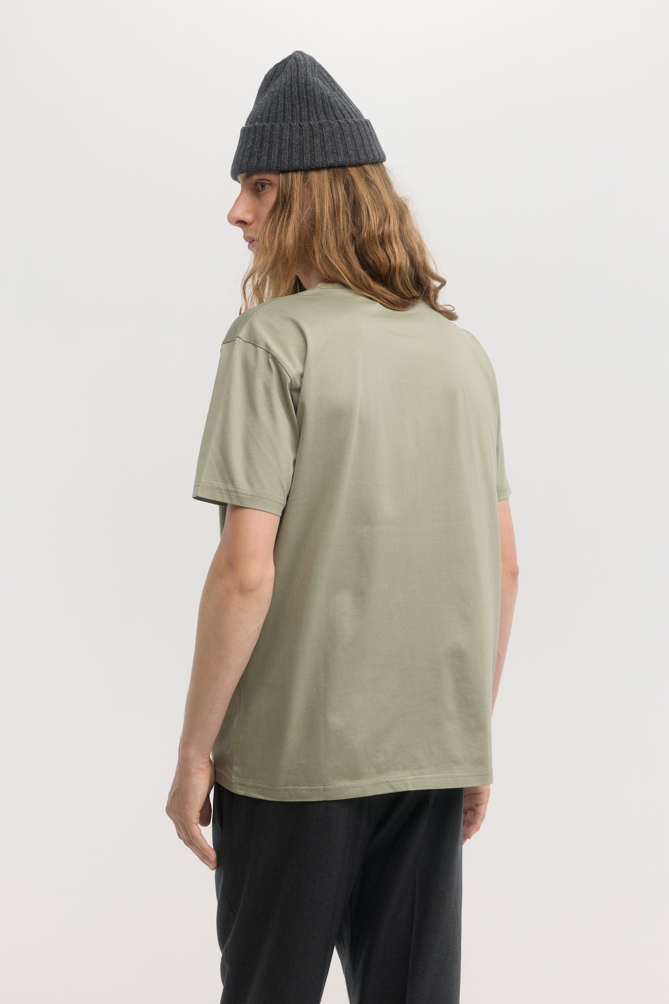 Sage mercerized organic cotton crewneck t-shirt
