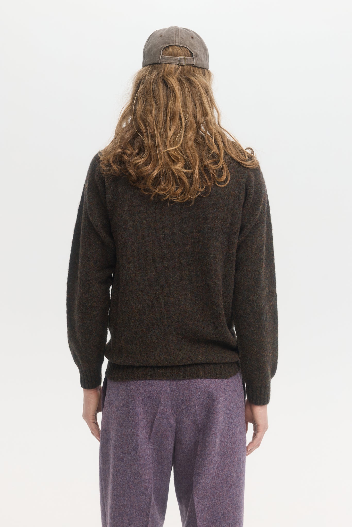 Pull en laine Shetland brossée Tundra