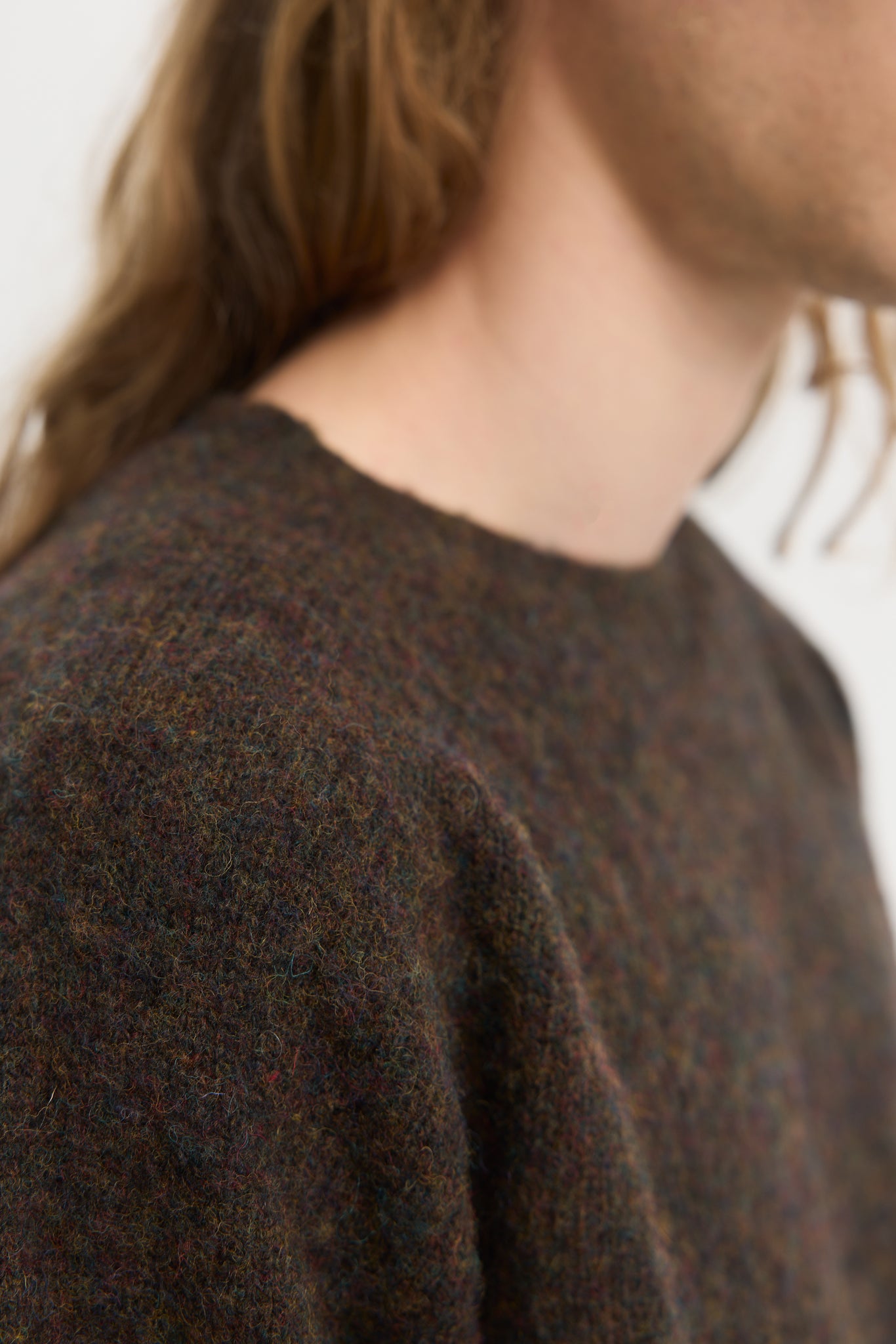 Pull en laine Shetland brossée Tundra