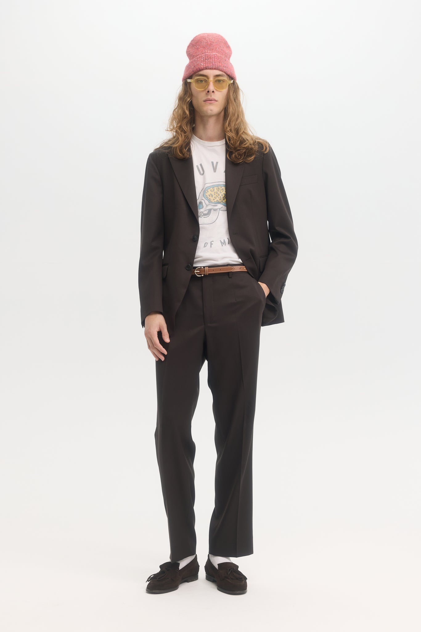 Chocolate super 130's tropical wool suit