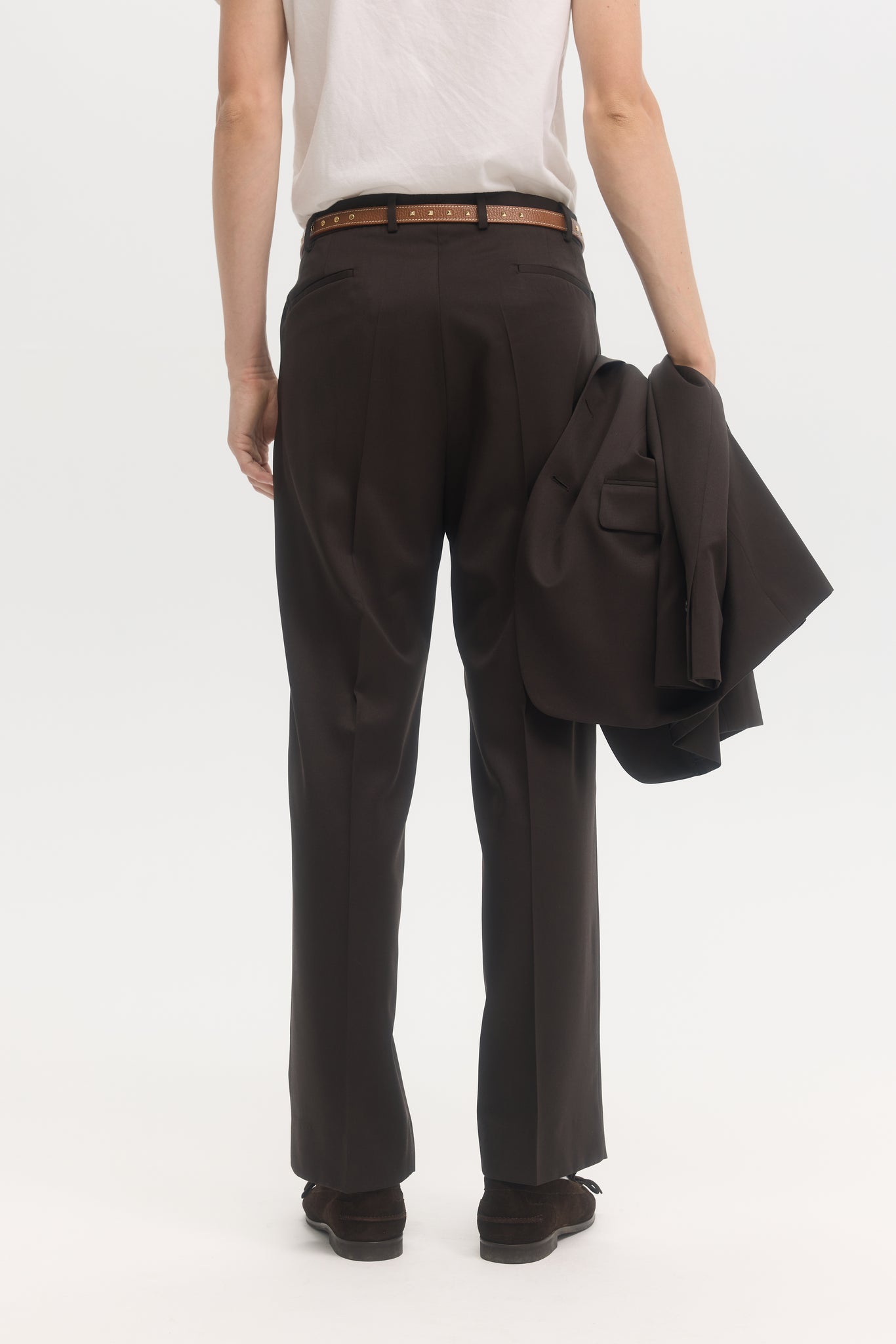 Chocolate super 130's tropical wool suit