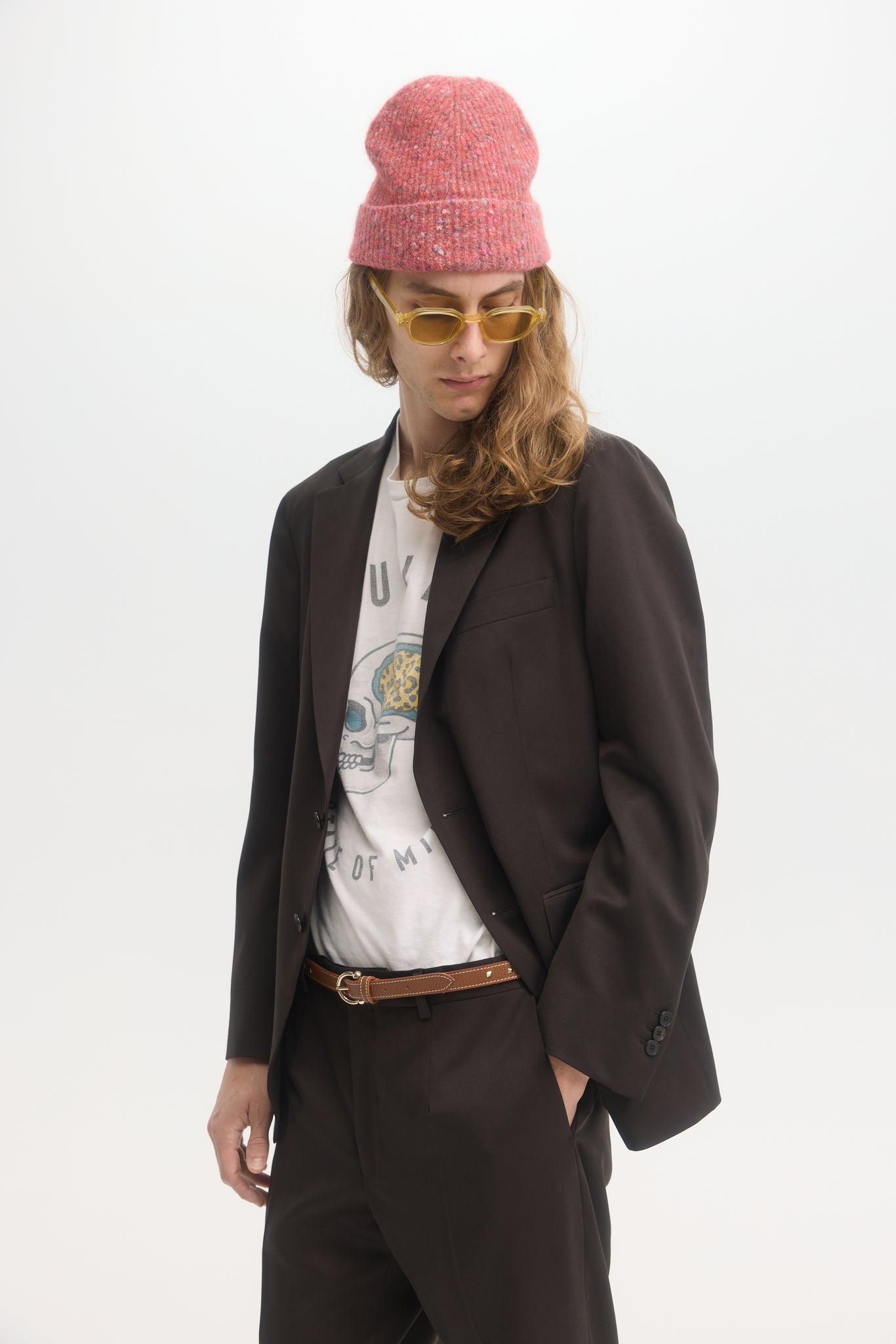 Chocolate super 130's tropical wool suit
