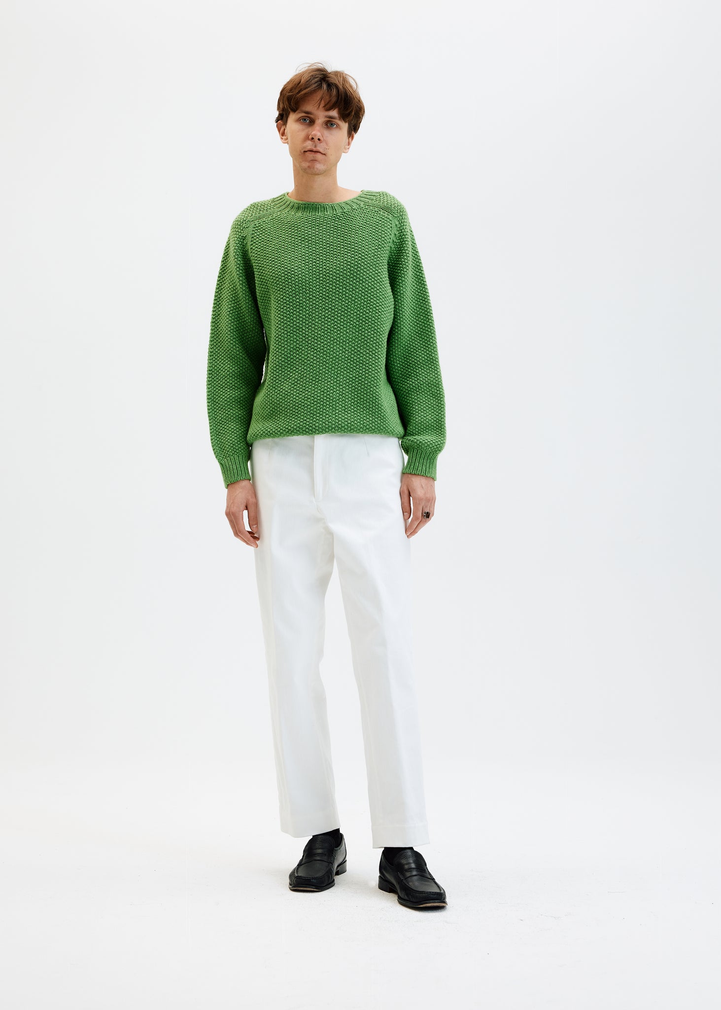 Light green geelong wool sweater