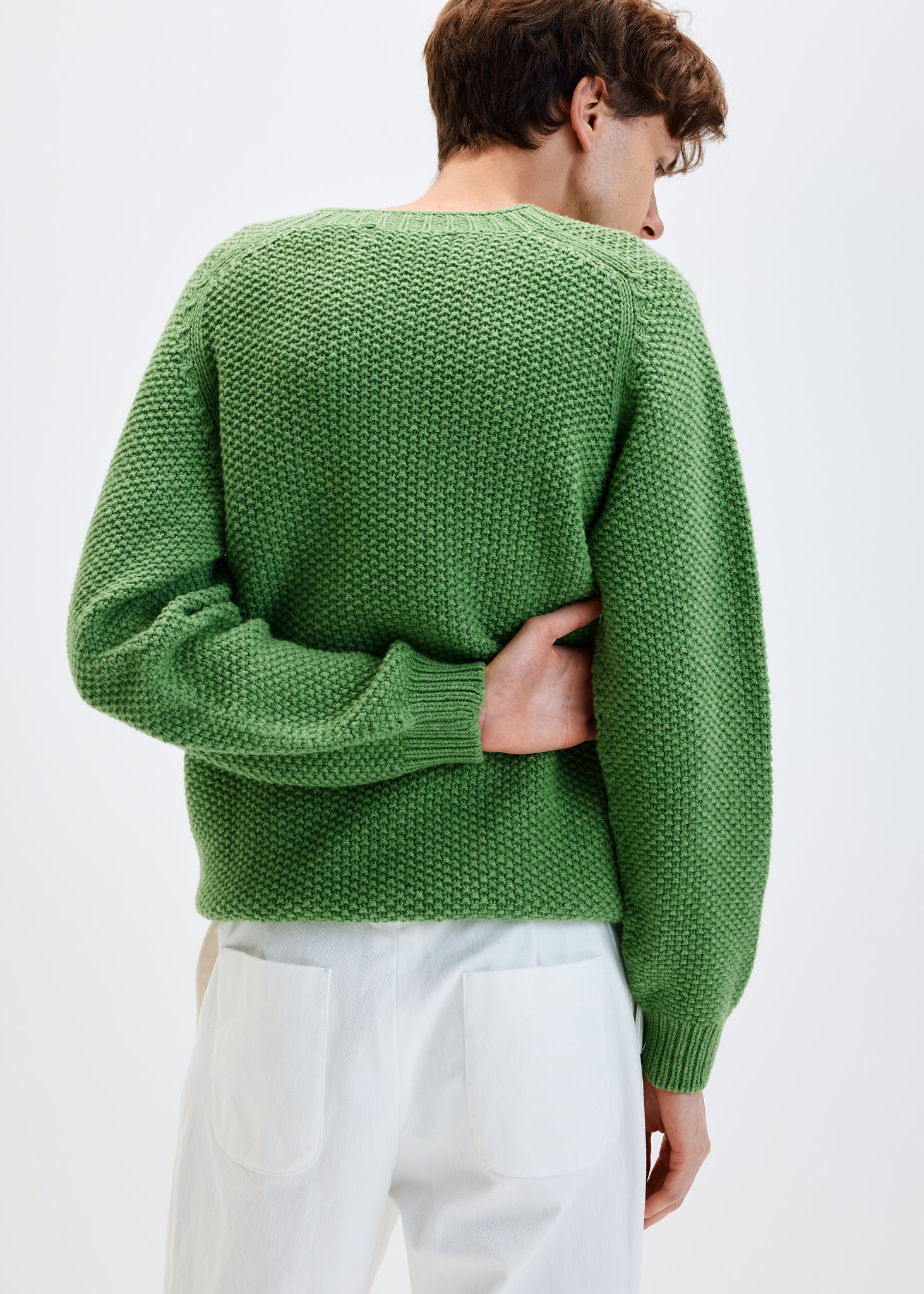 Light green geelong wool sweater