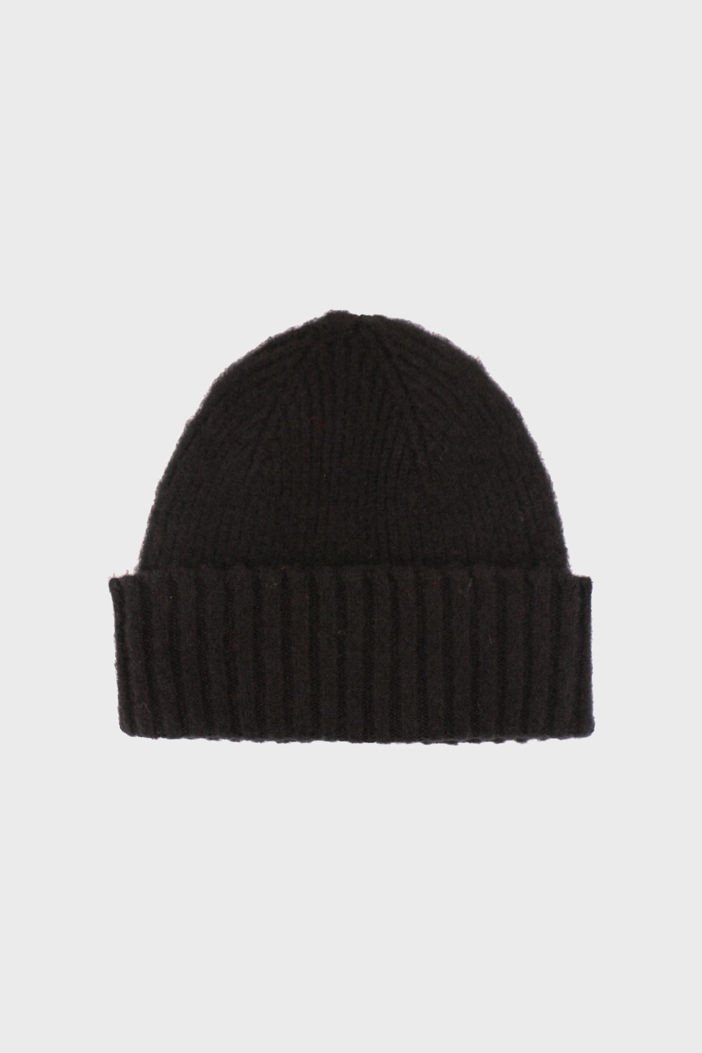 Bonnet en laine vierge brossée noire
