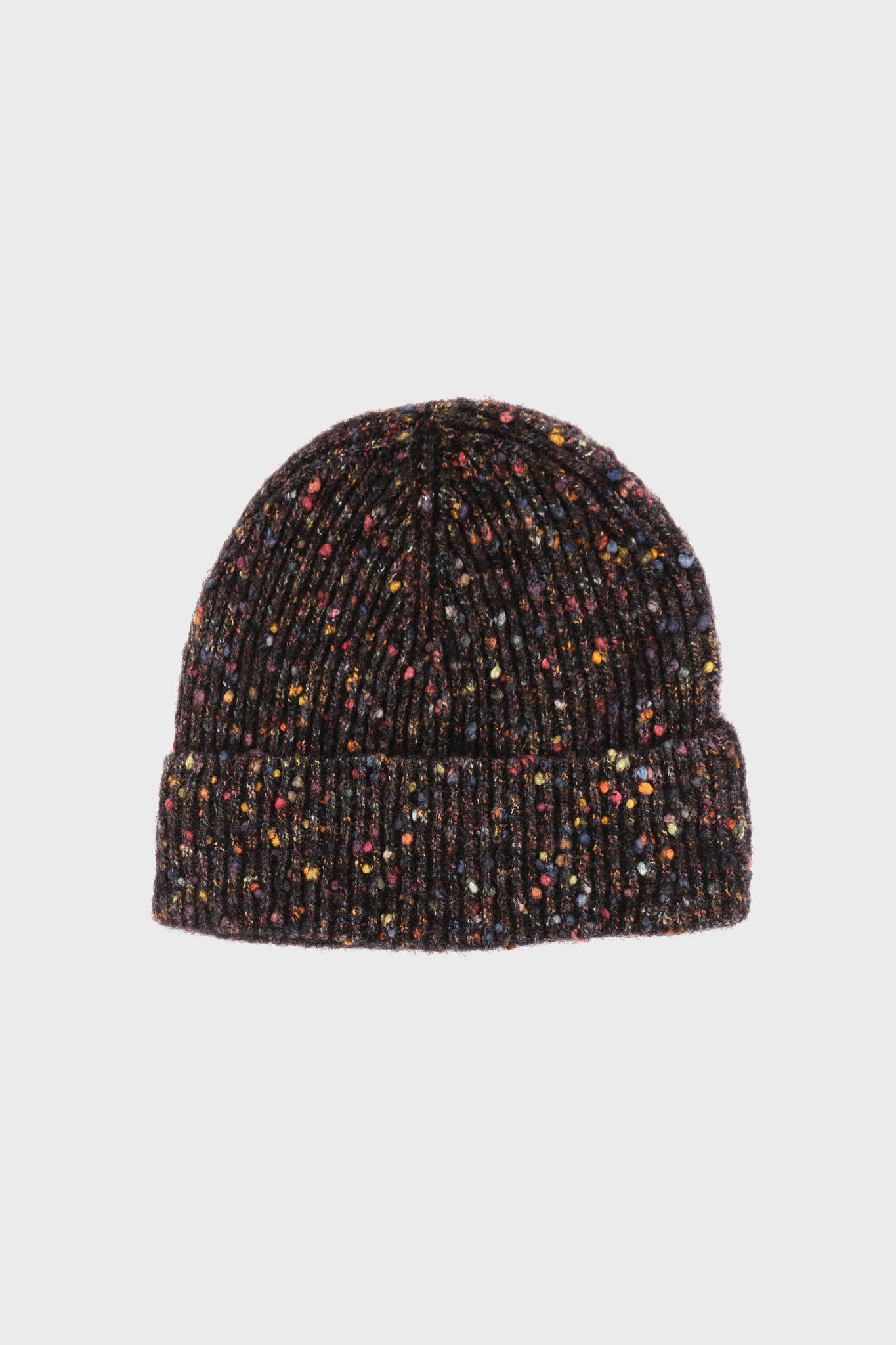 Ink donegal multi tweed cotton wool alpaca beanie
