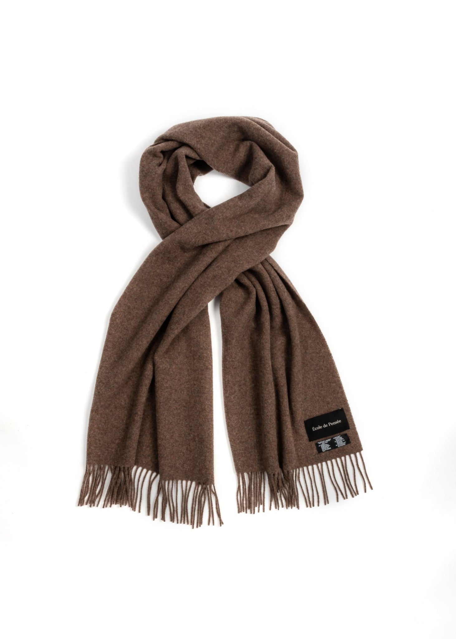 Taupe virgin wool scarf