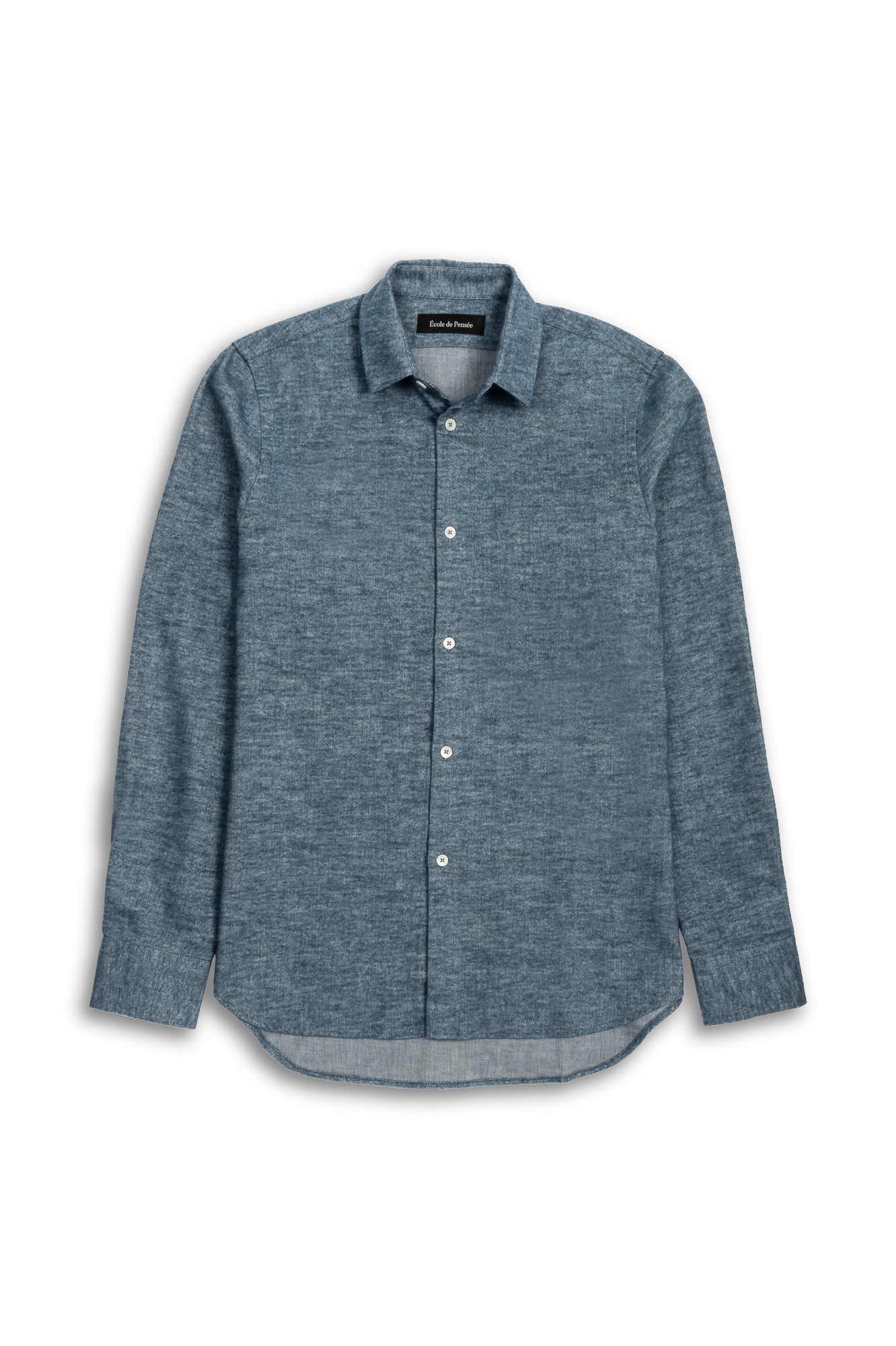 Blue mix brushed flannel standard shirt