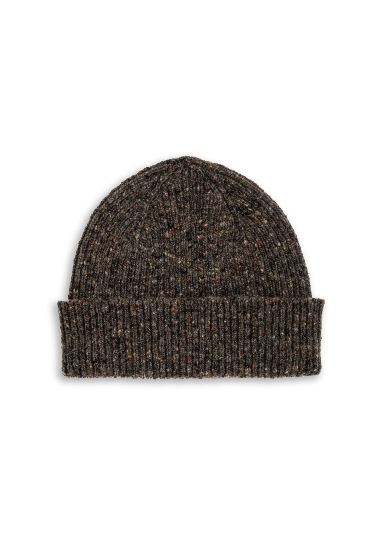 Taupe donegal virgin wool beanie
